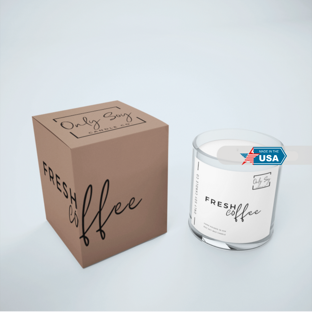 Fresh Coffee 8oz 100% Soy Wax Candle
