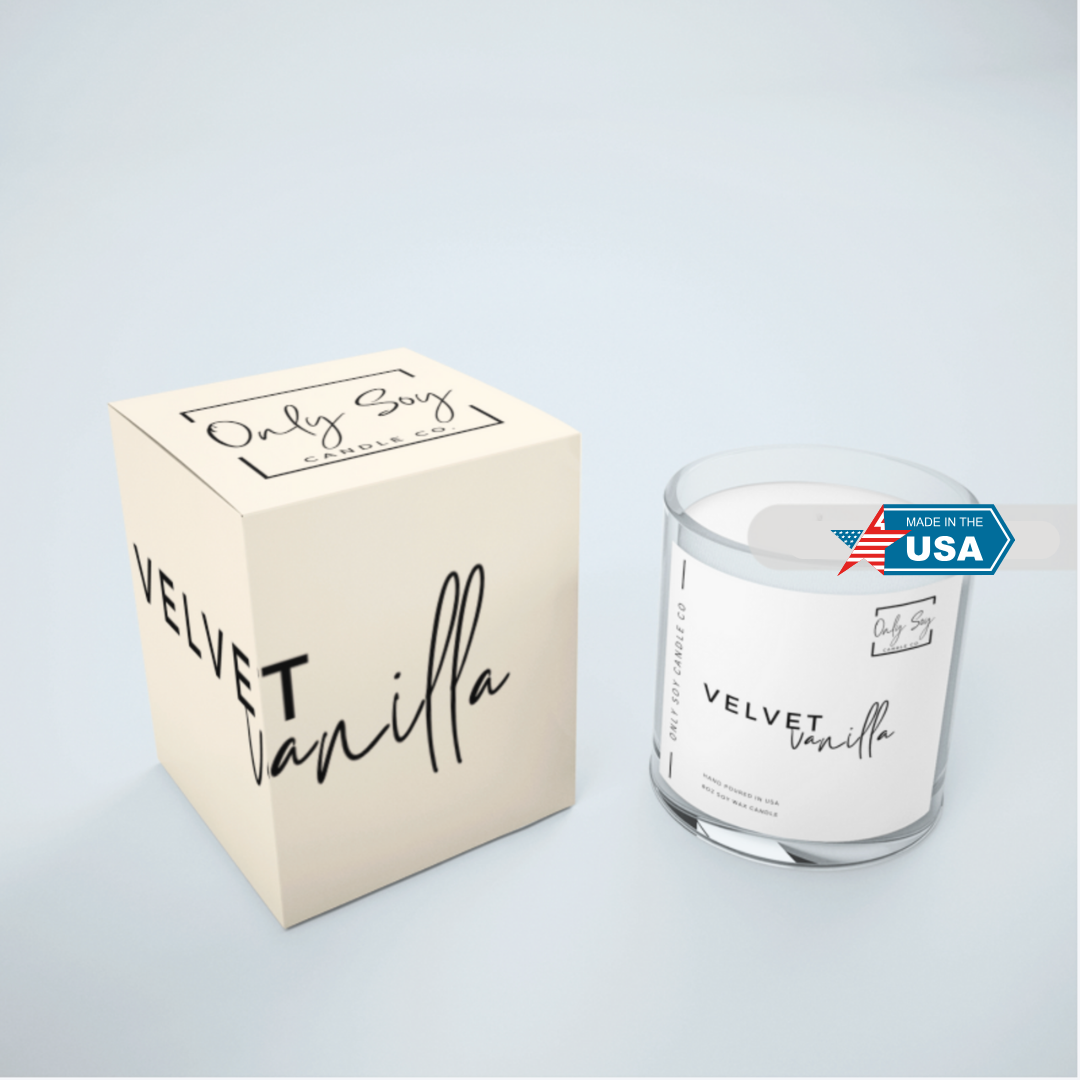 Valvet Vanilla Scented Soy Wax Candle